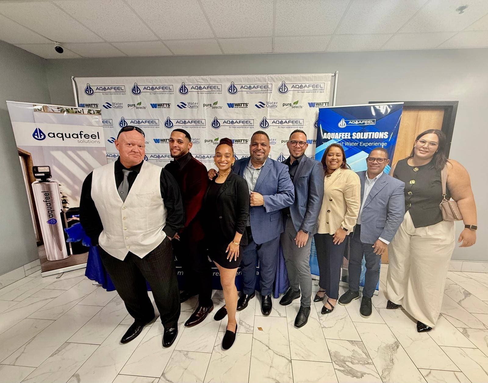 Aquafeel Solutions team at a branded event